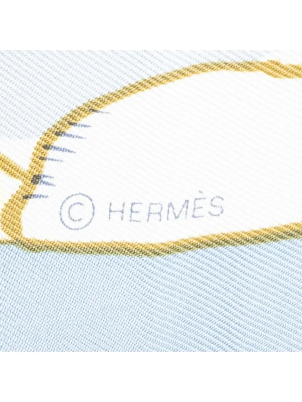 ★SOLD★ Hermes Scarf Light Blue Pink Yellow Silk - Picture 4 of 5